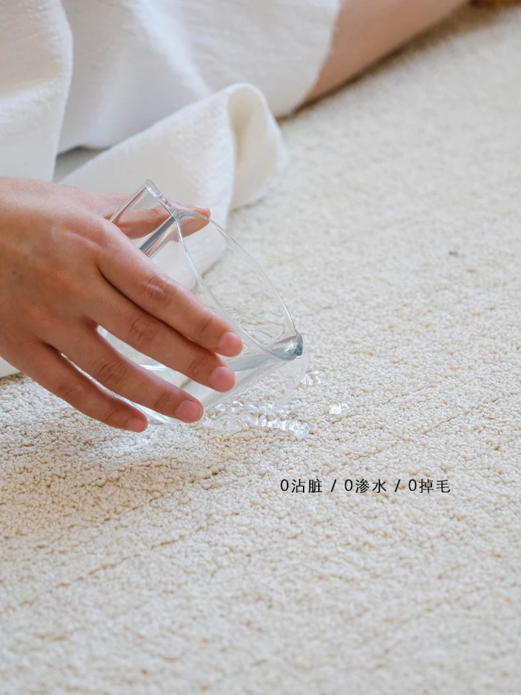 CP110 - Texture Alginate 2.0! Ritz Black and White Micro Waterproof Carpet Living Room Mat Large Area Full Coverage