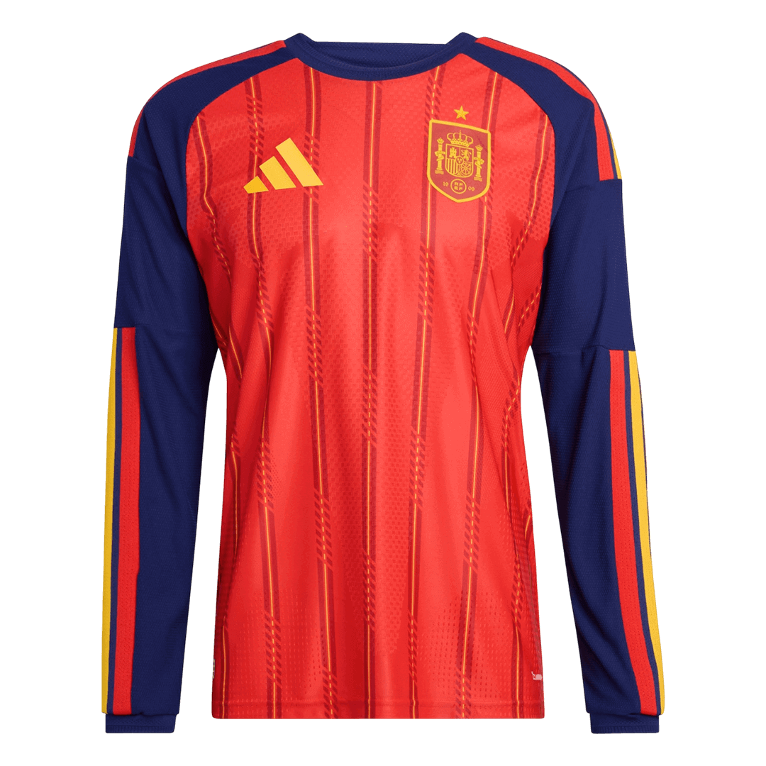 Spain Home Long Sleeve Player Version Jersey World Cup 2026