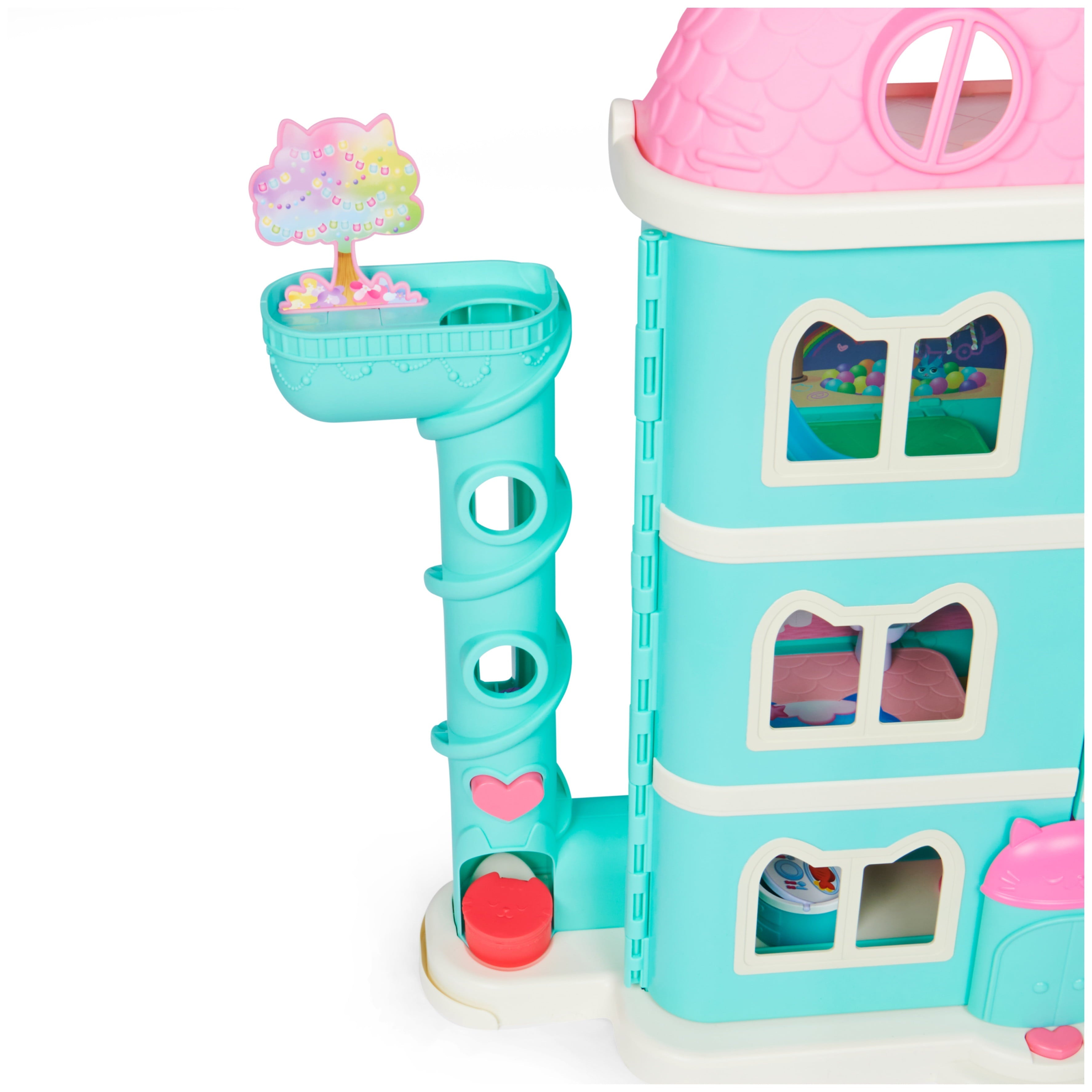 Gabby’s Dollhouse, Purrfect Dollhouse 2-Foot Tall Playset with Sounds, 15 Pieces