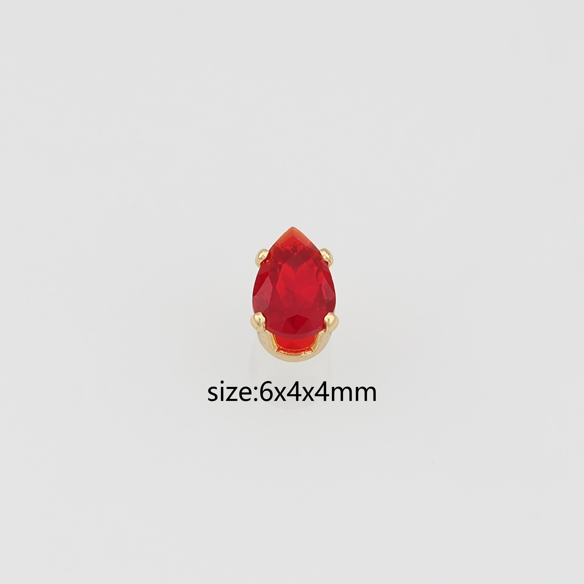 18K Gold Filled Teardrop Spacer Beads,Zircon Teardrop Bead for Bracelet Jewelry Necklace Making Supply