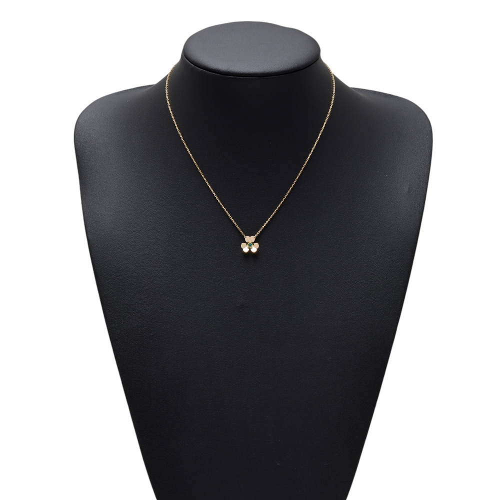 Van Cleef & Arpels Frivole Necklace 18K Yellow Gold Emerald VCARP7SB00