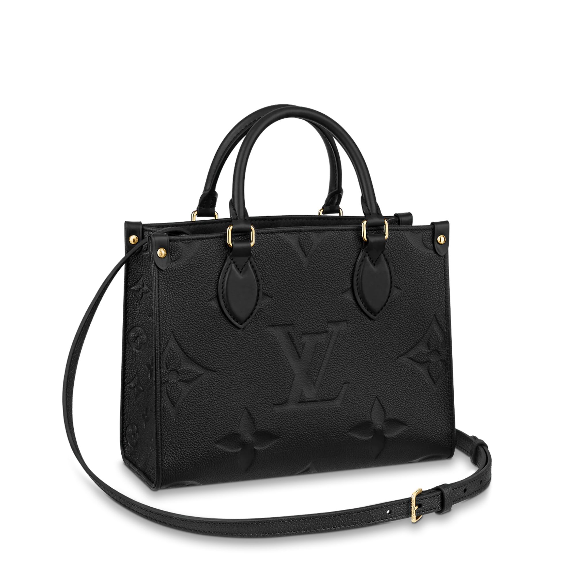 Louis Vuitton Onthego PM Monogram Empreinte Handbag Black 25cm M45653