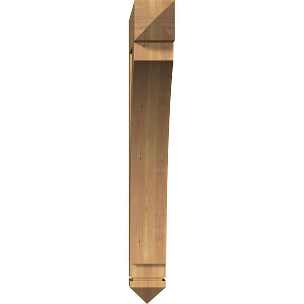 Ekena Millwork 5 1/2x22W x 36x22D x 44x22H Thorton Arts u0026 Crafts Smooth BRACKET, Western Red Cedar