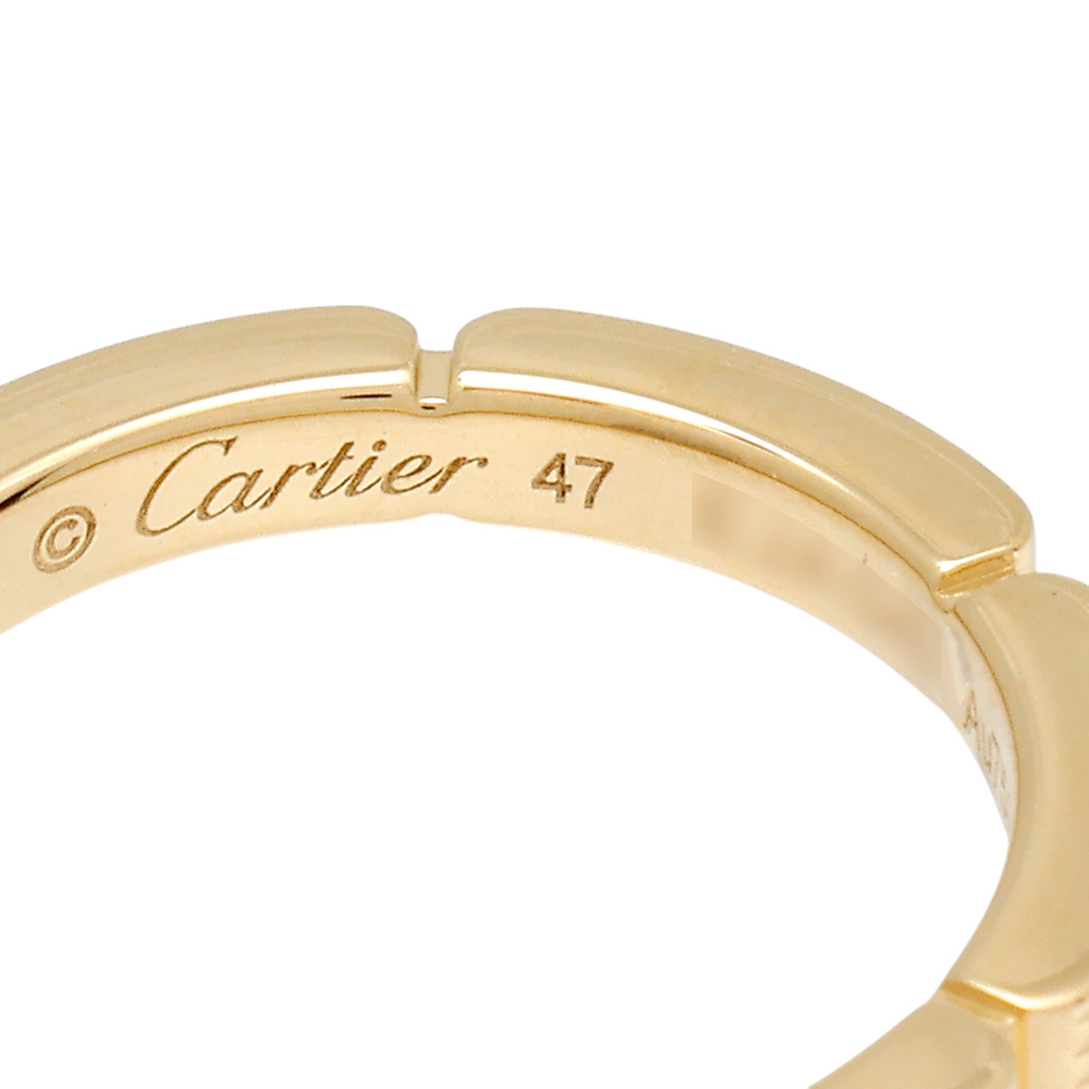 Cartier Mayon Pantale Wedding Ring Semi-pave Setting 18K Yellow Gold Diamond B4221100