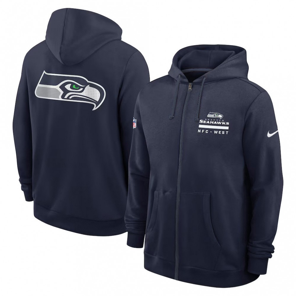 Men's Seattle Seahawks Utility Player Sideline NFL Full-Zip Hoodie
