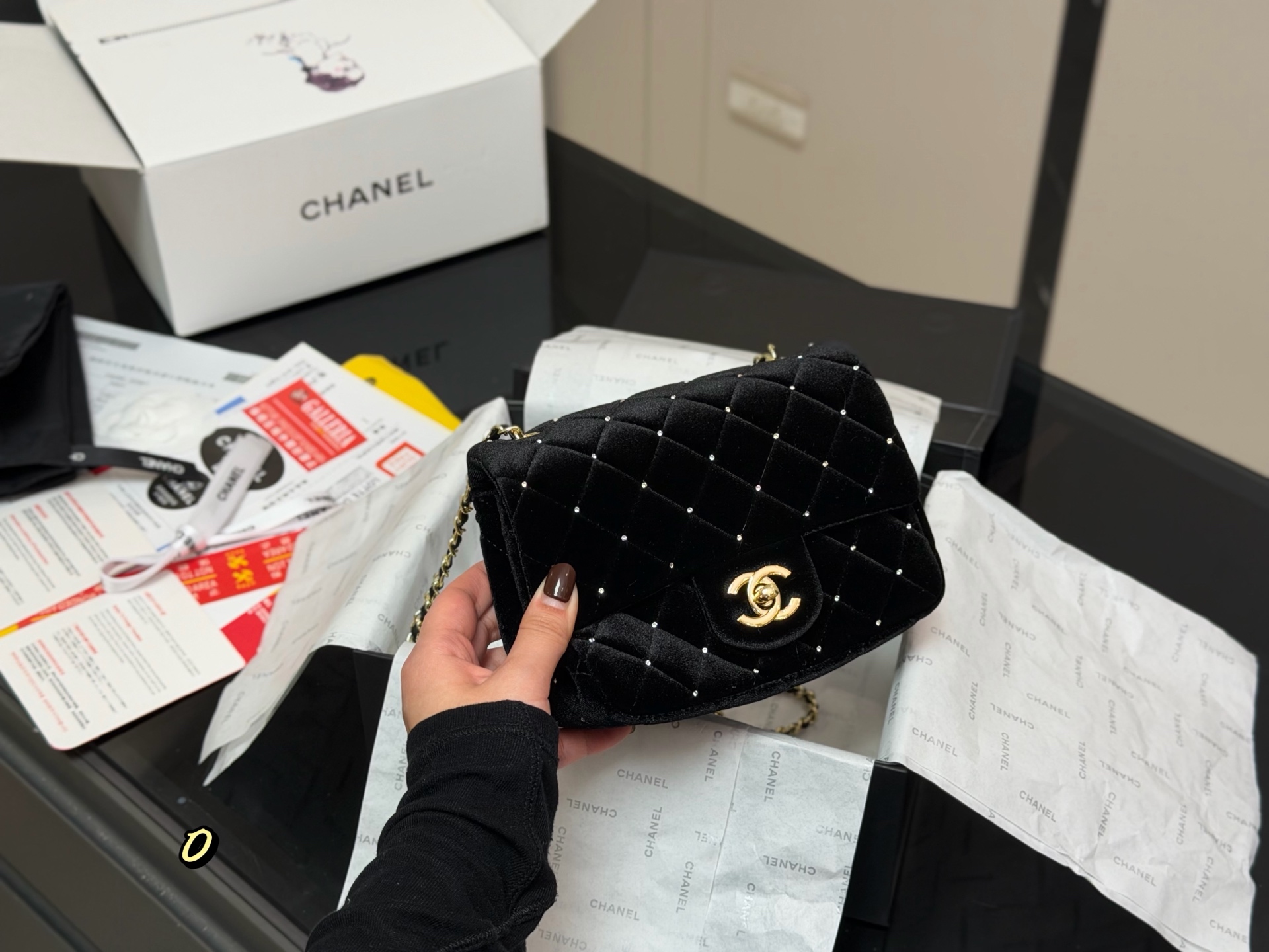 Chanel Gold Globe Square Bag - cnluxepick