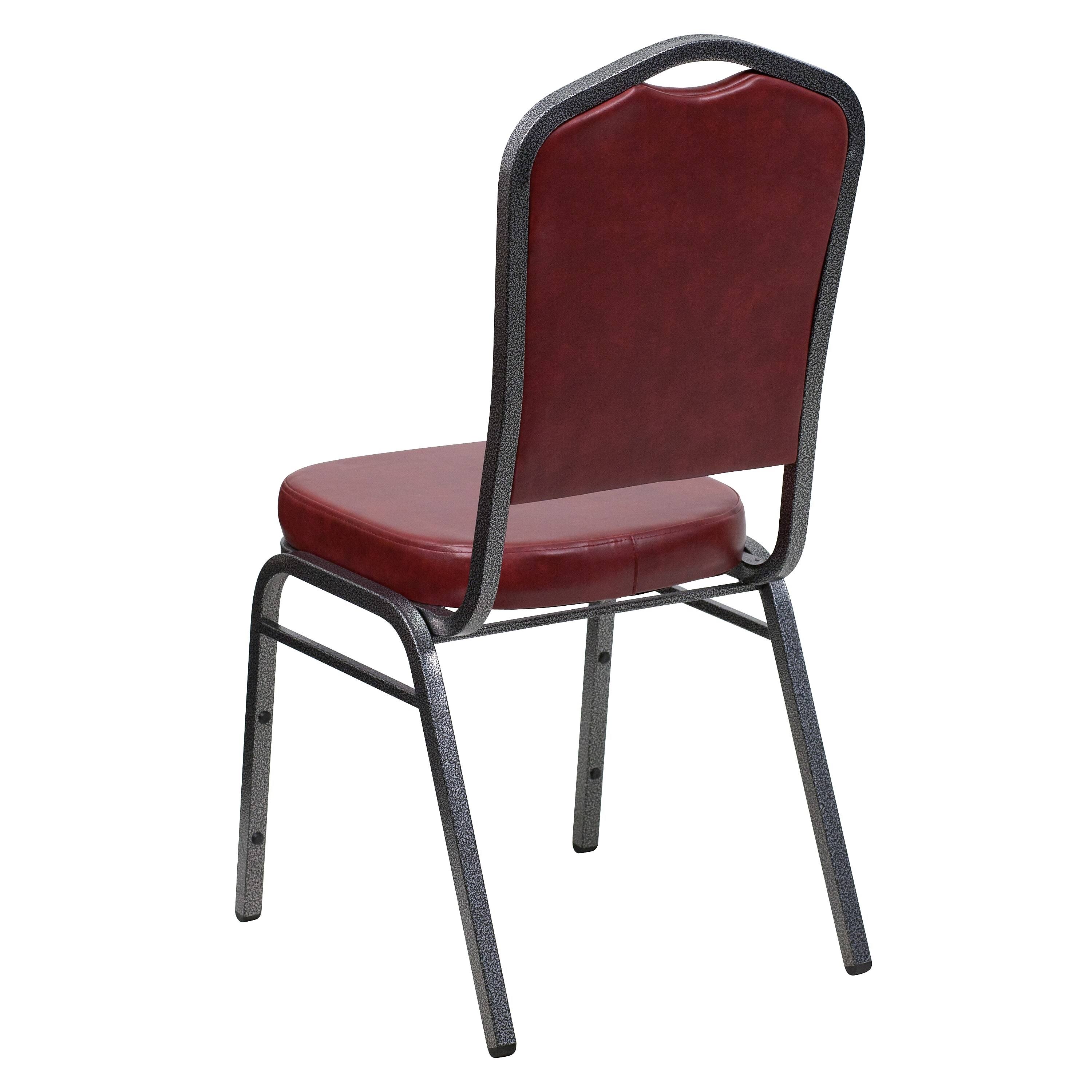 Flash Furniture 4 Pk. Hercules Series Crown Back Stacking Banquet Chair with 2.5&& Thick Seat - Frame