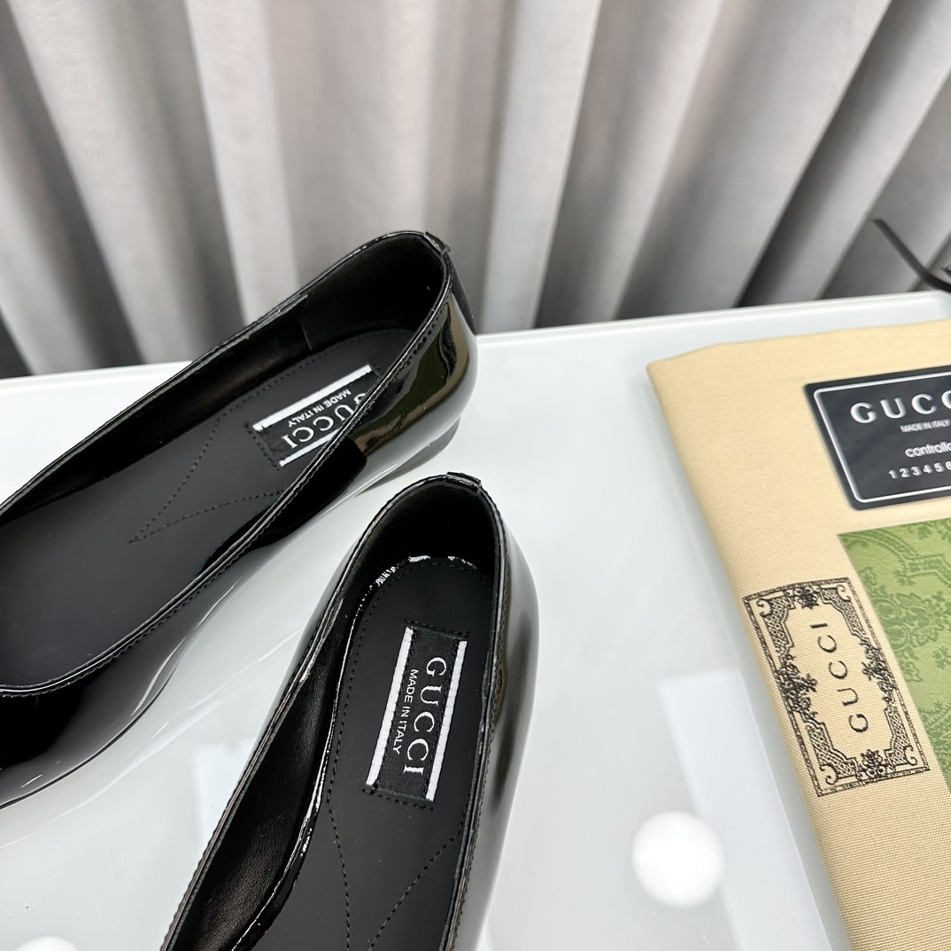 Gucci Crystal Gg Women’S Ballet Flat Black