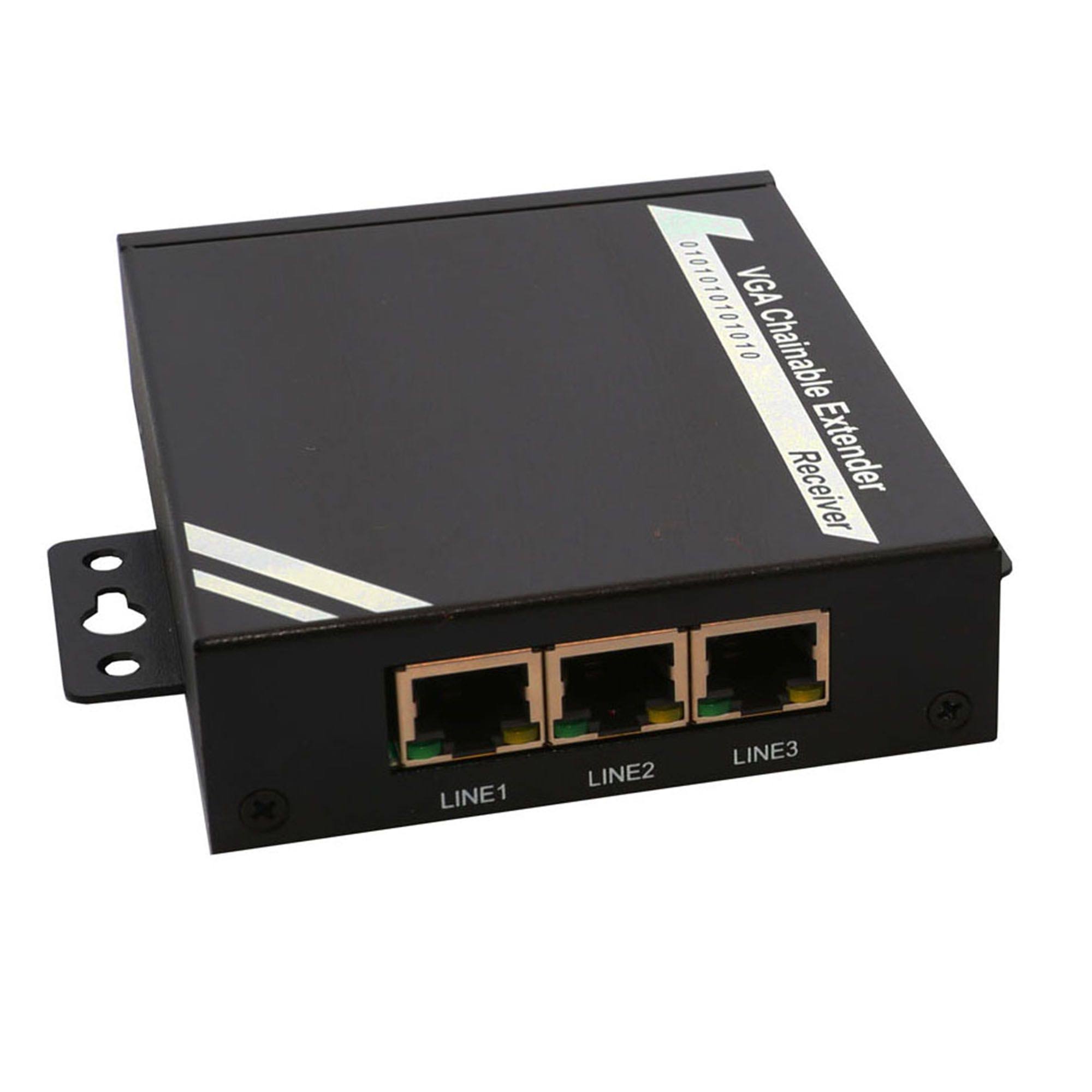 Syba SY-EXT32017 VGA Chainable Extender with Audio over Cat5e-IP (RX) - A/V/Infrared/Serial Extender