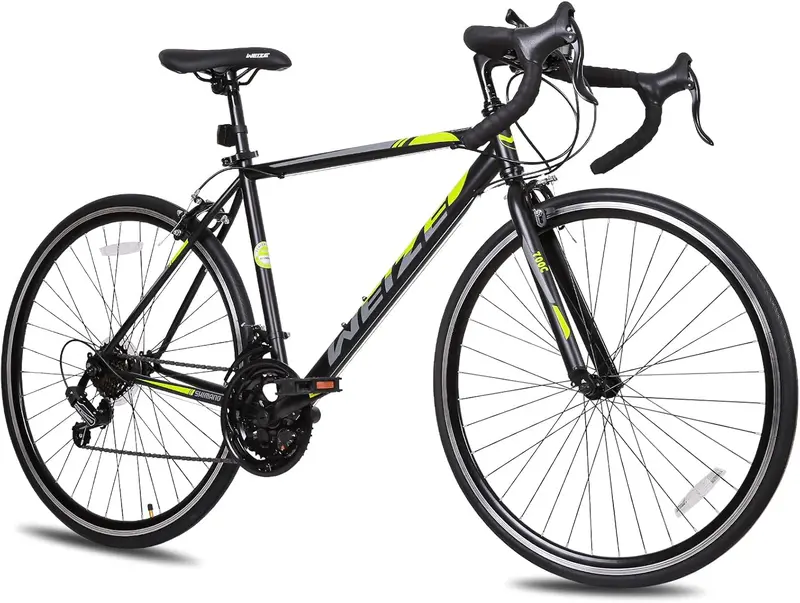 WEIZE 700C Road Bike – 14-Speed Shimano Commuter Bicycle with Drop Bars, Caliper Brakes, Hybrid Steel Frame