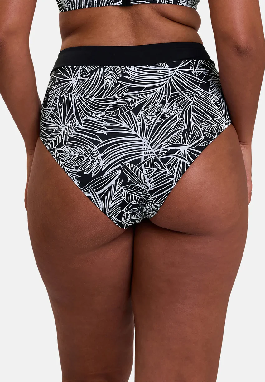 Culotte taille haute de bain Seychelles Imprimé Palmier Graphique