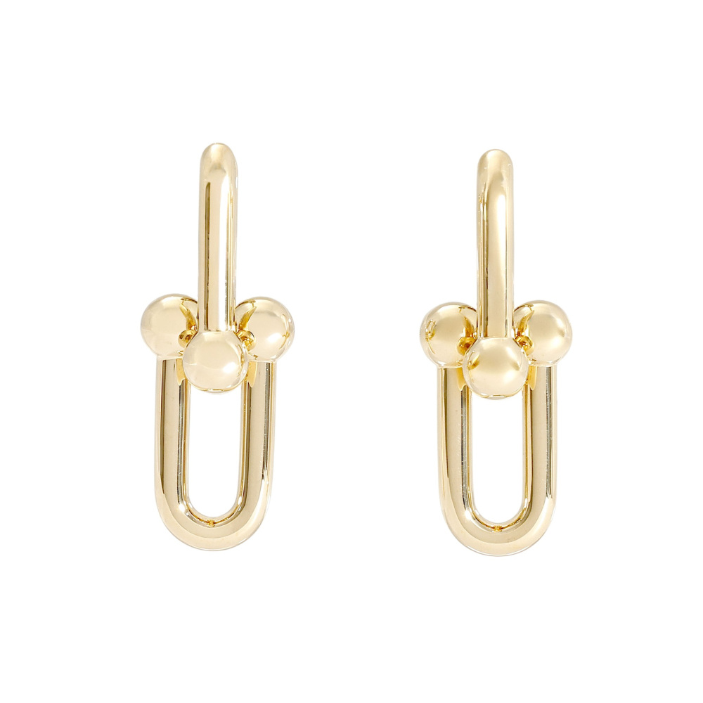 Tiffany & Co. Hardware Link Earrings 18K Yellow Gold 68533643
