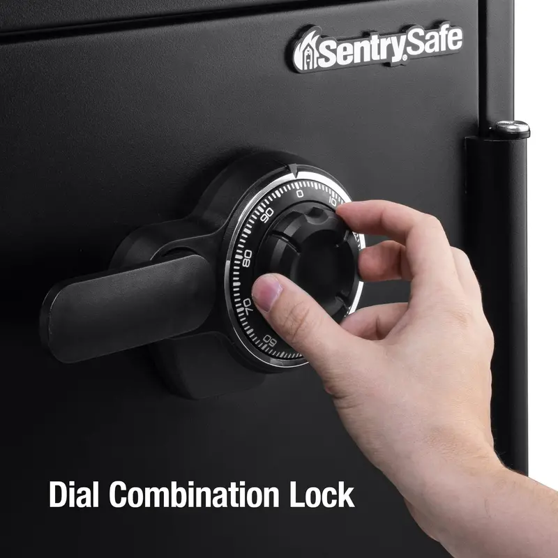 SentrySafe SFW123CS Fireproof and Waterproof Safe — 1.23 Cu. Ft. with Dial Combination Lock