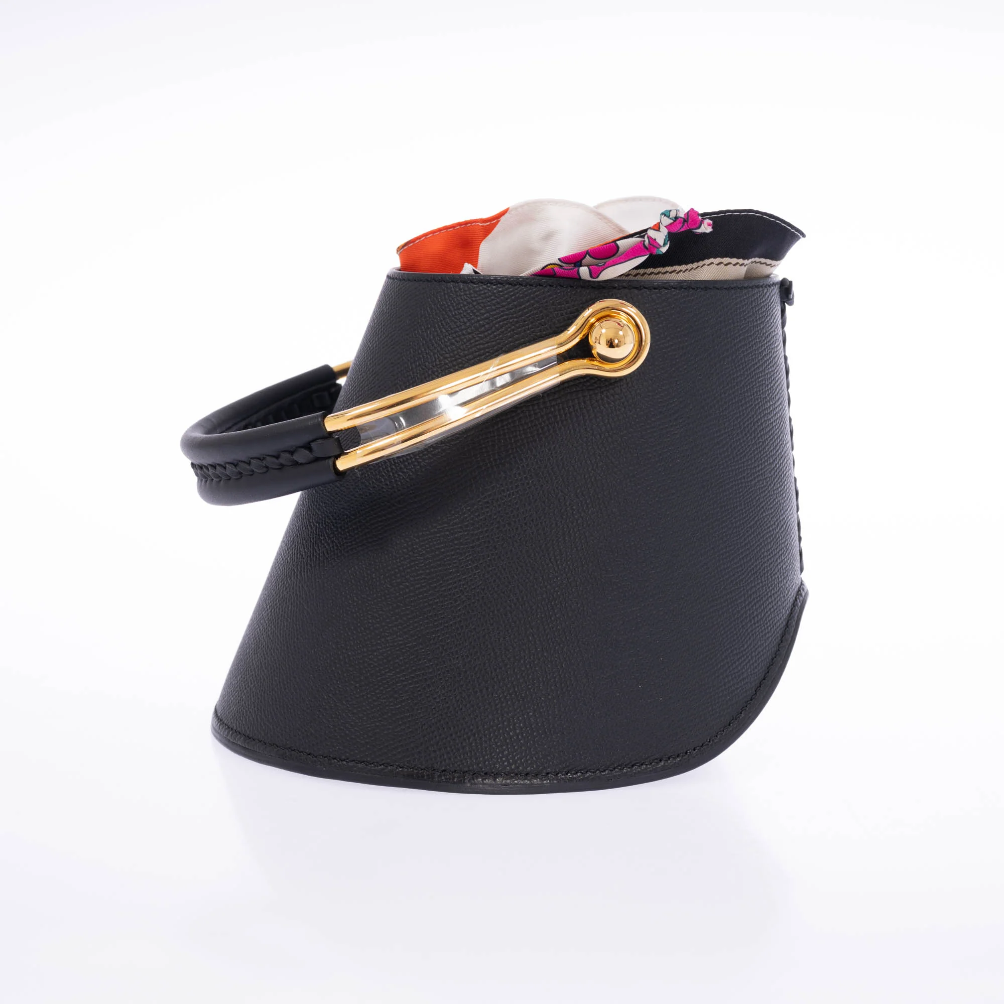 Hermès Sabot Noir Epsom Gold Hardware