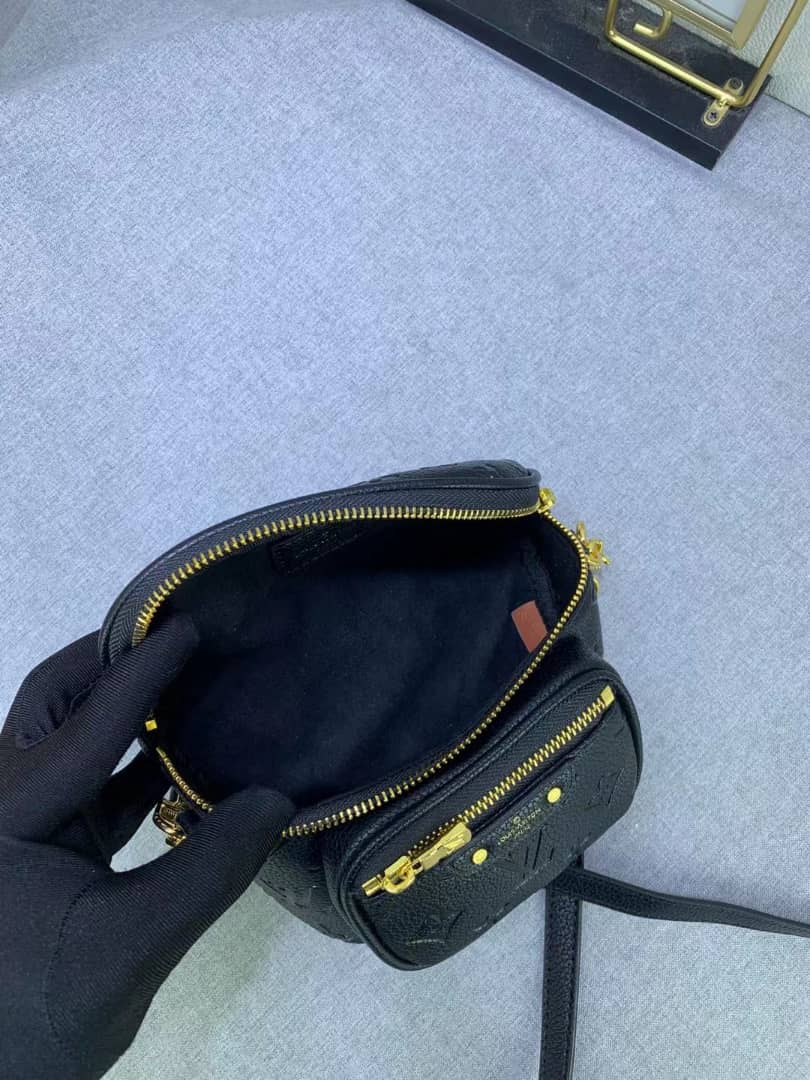 Louis Vuitton Mini Bumbag Black Monogram Empreinte 17Cm M46917