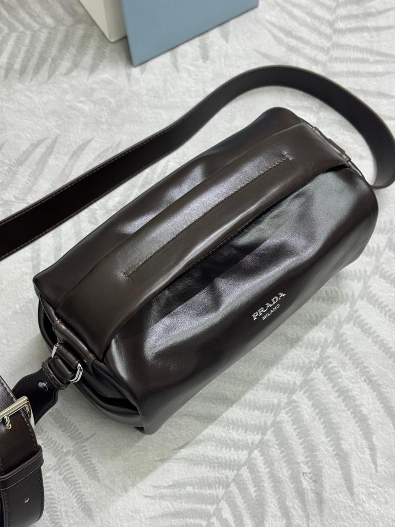 Prada Classic Leather Shoulder Bag 24cm