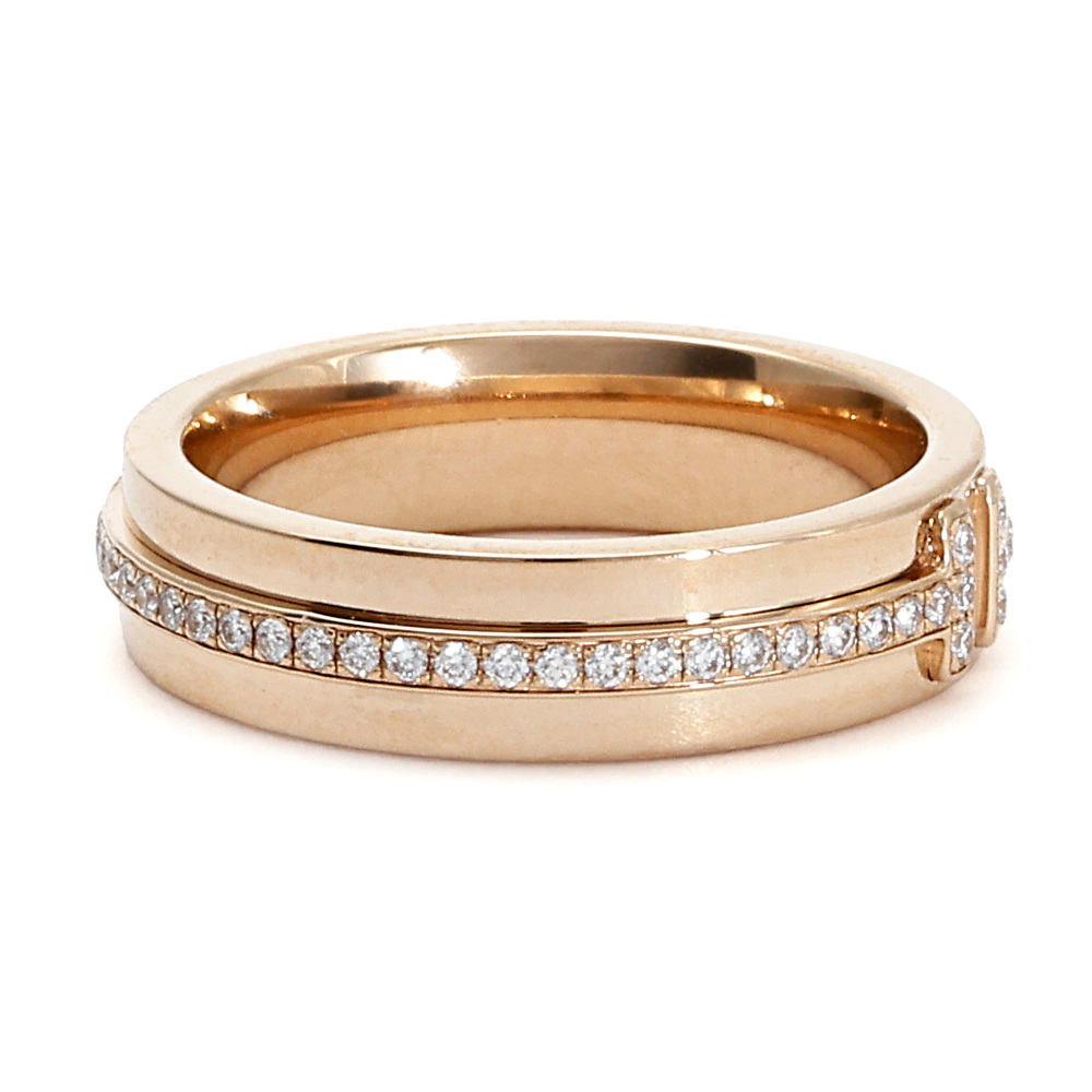 Tiffany & Co. Tiffany T Narrow Diamond Ring 18K Rose Gold 60151401