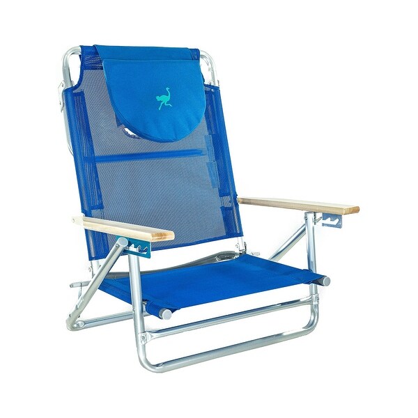 Ostrich South Beach Sand Chair,Portable Outdoor Camping Pool Recliner,Blue