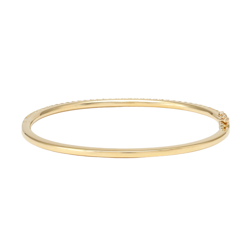 Tiffany & Co. Metro Hinge M Bracelet 18K Yellow Gold Diamond 60006145