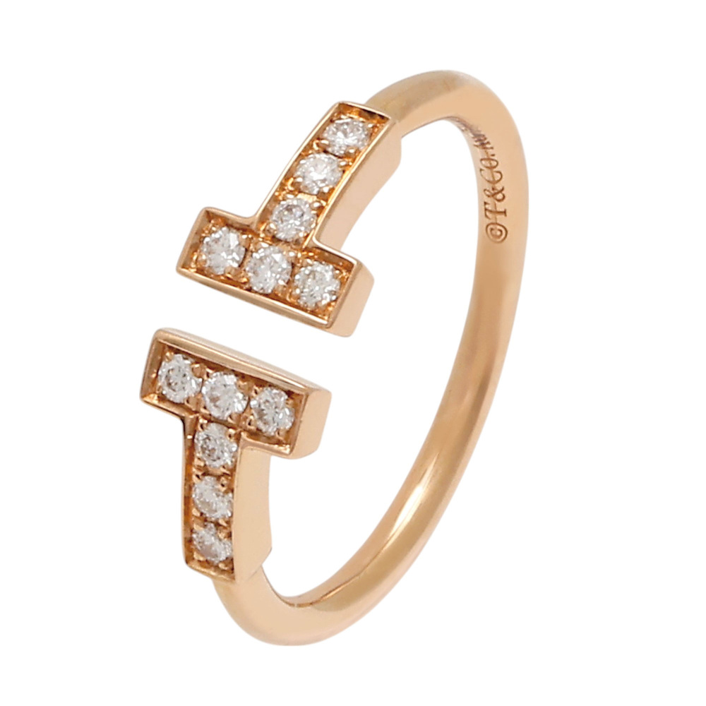 Tiffany & Co. Tiffany T Wire Diamond Ring 18K Rose Gold 60147322