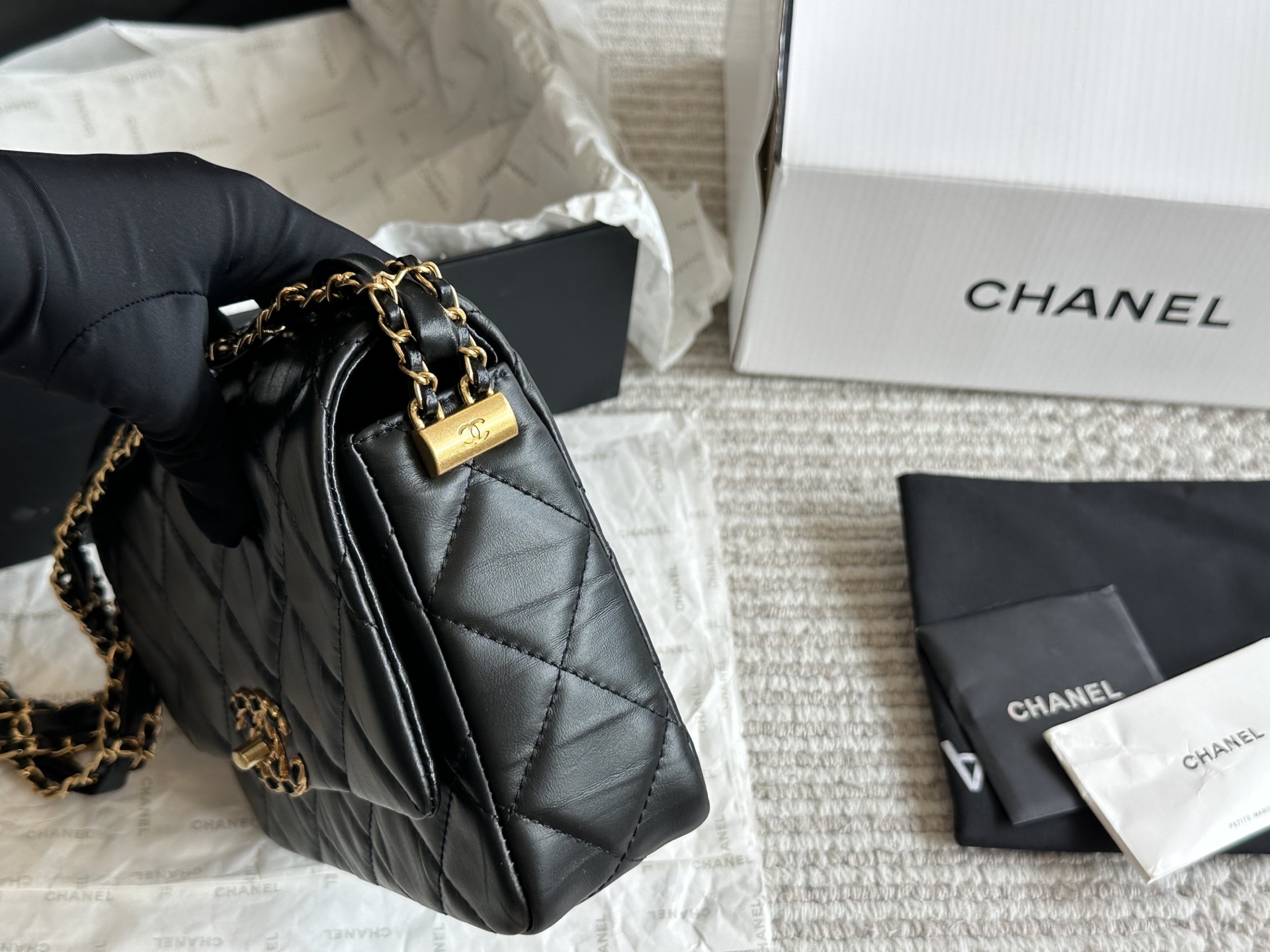 Chanel 23k thick chain square fat man - cnluxepick