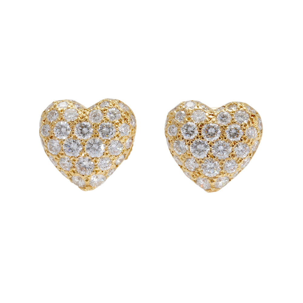 Cartier Heart Earrings 18K Yellow Gold