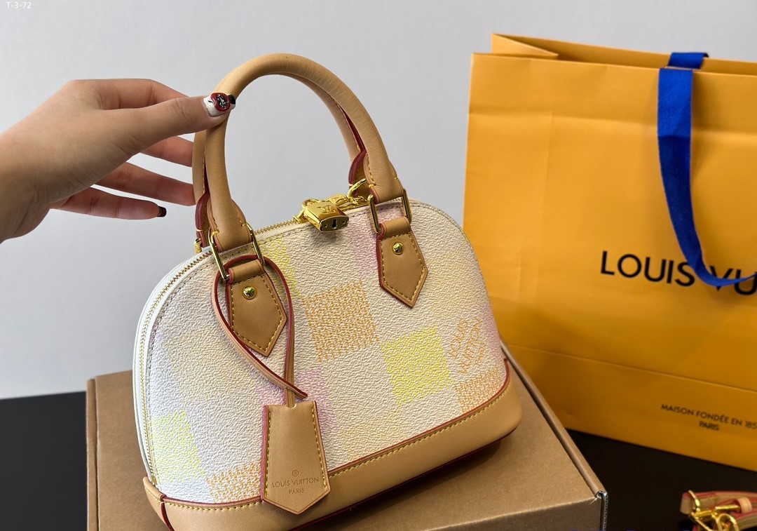 Louis Vuitton Alma Bb Damier Canvas Peach 23Cm N40516