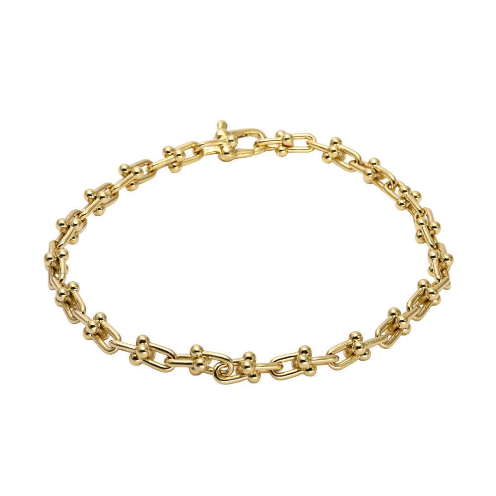 Tiffany & Co. Hardware Microlink Bracelet 18K Yellow Gold 60423415