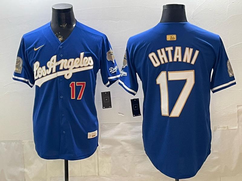 Men's Los Angeles Dodgers Shohei Ohtani #17 Royal 2026 Gold Collection Stadium Jersey