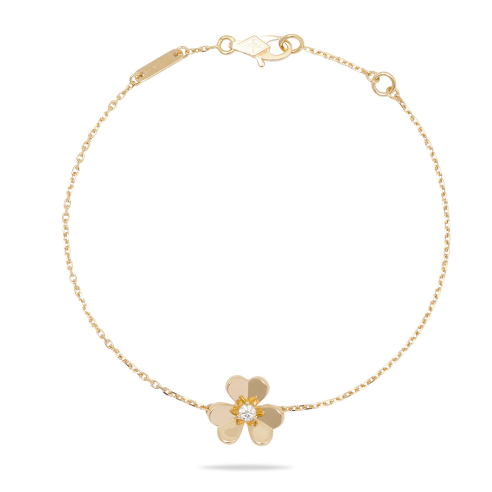Van Cleef & Arpels Frivole Bracelet 18K Yellow Gold Diamond VCARP0J200