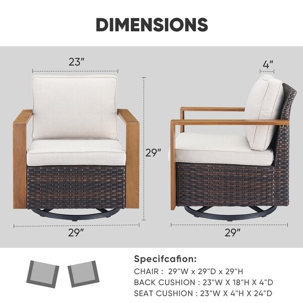Patio Wicker Rocking Glider Chair