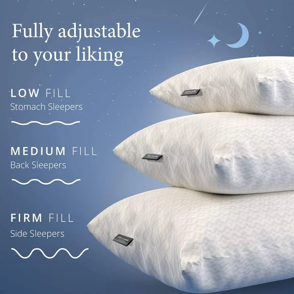 Cosy House Collection Luxury Bamboo Shredded Memory Foam Pillow - Adjustable Fit