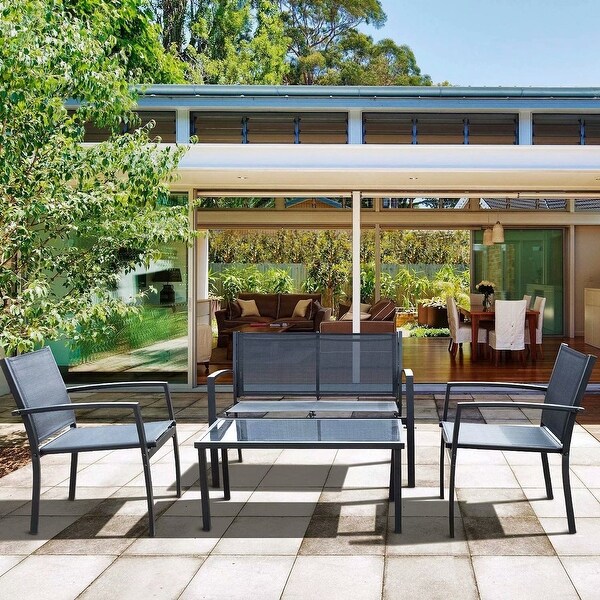 Homall 4piece Outdoor Patio Furniture Set