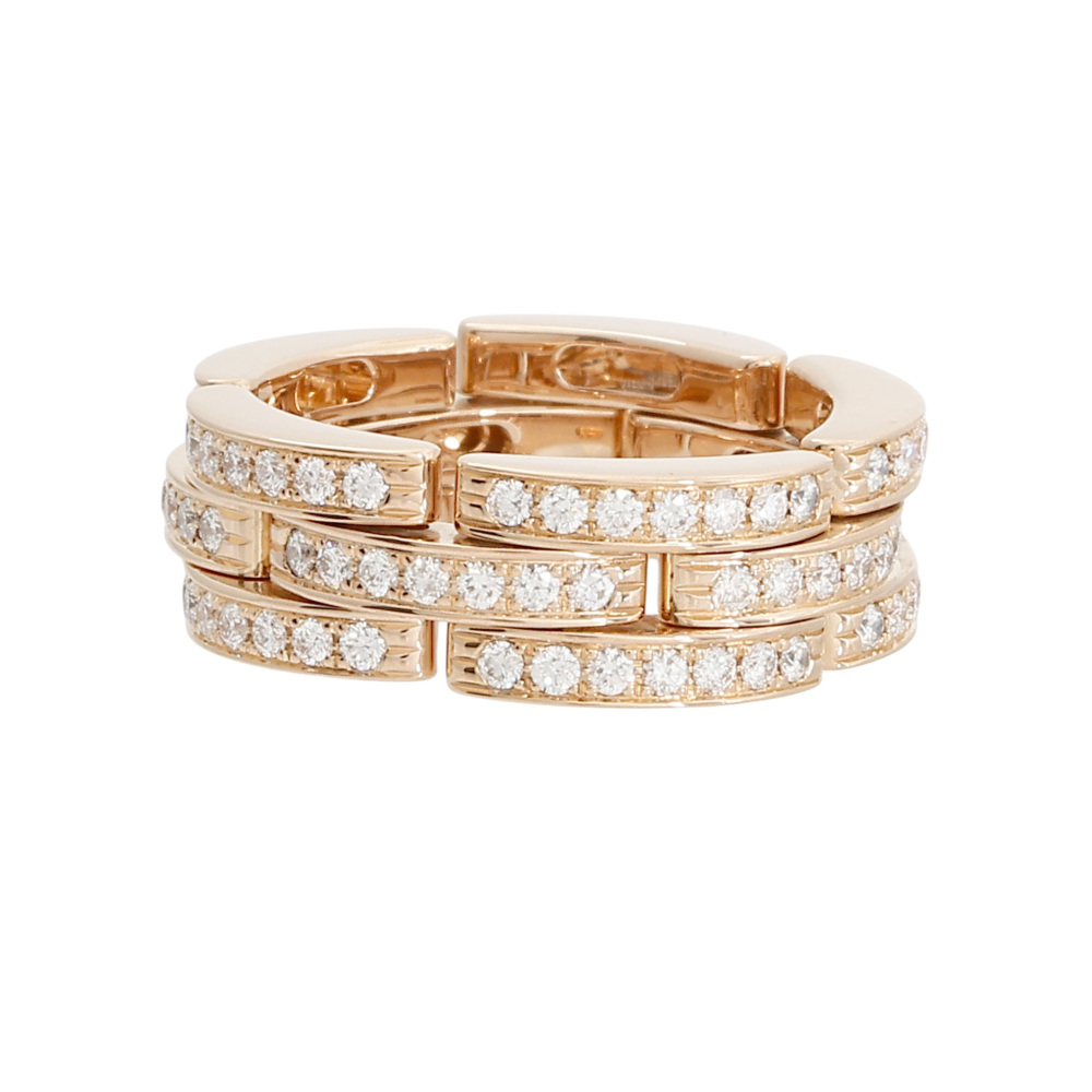 Cartier Mayon Pantale Ring 18K Rose Gold Diamond N4749100