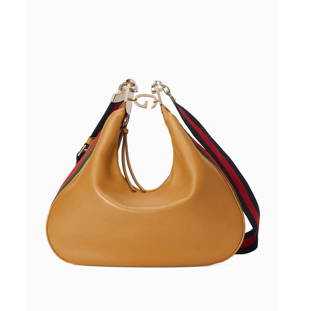 Gucci Brown Leather Attache Small Shoulder Bag 23cm