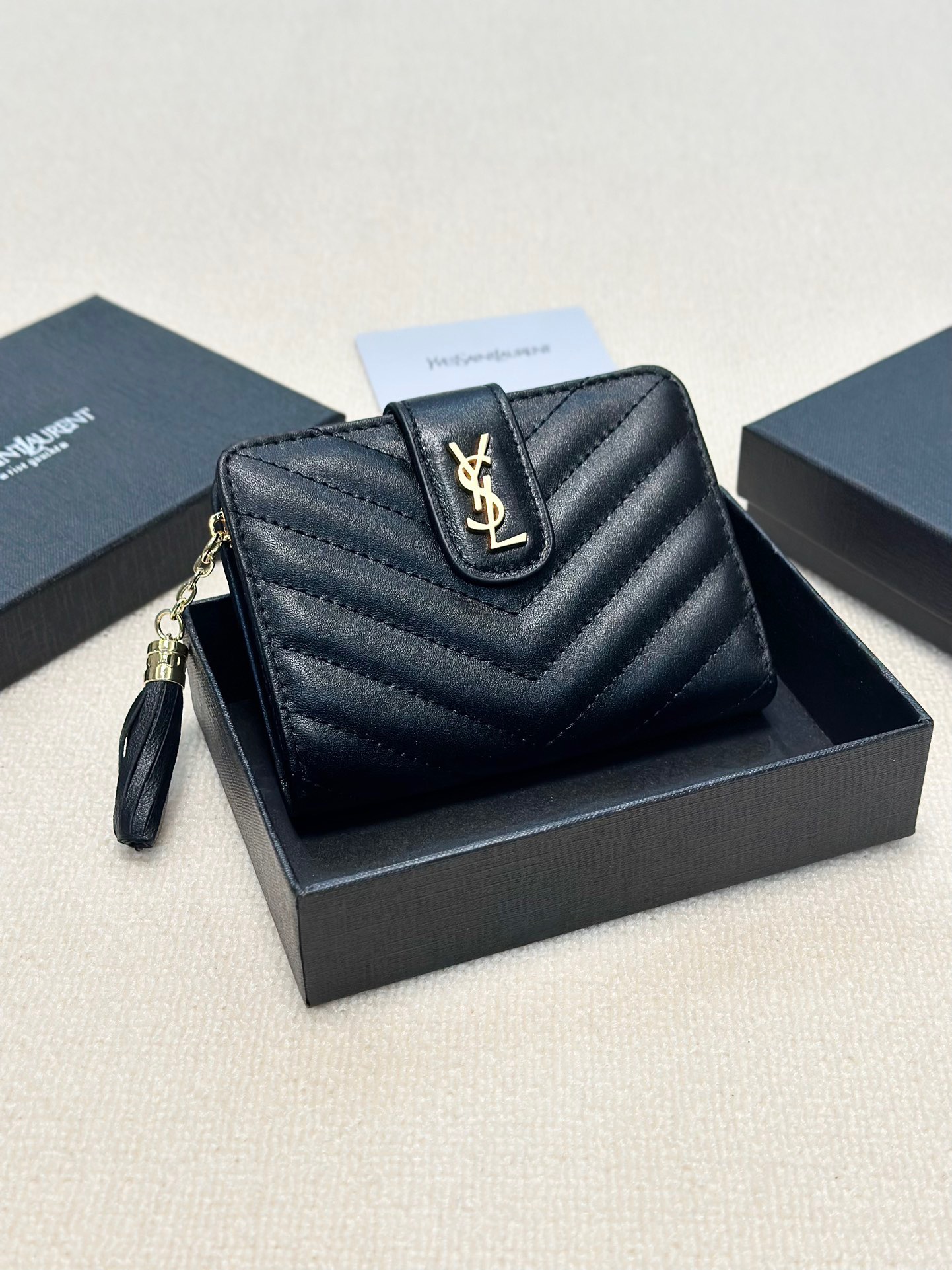 YSL new tri-fold short wallet - cnluxepick