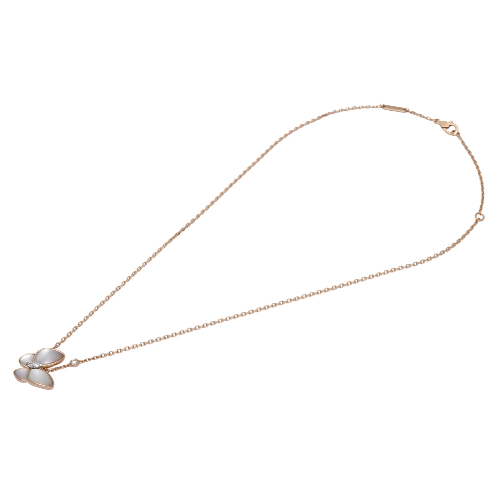Van Cleef & Arpels Fauna de Papillon Necklace 18K Rose Gold VCARO8FO00