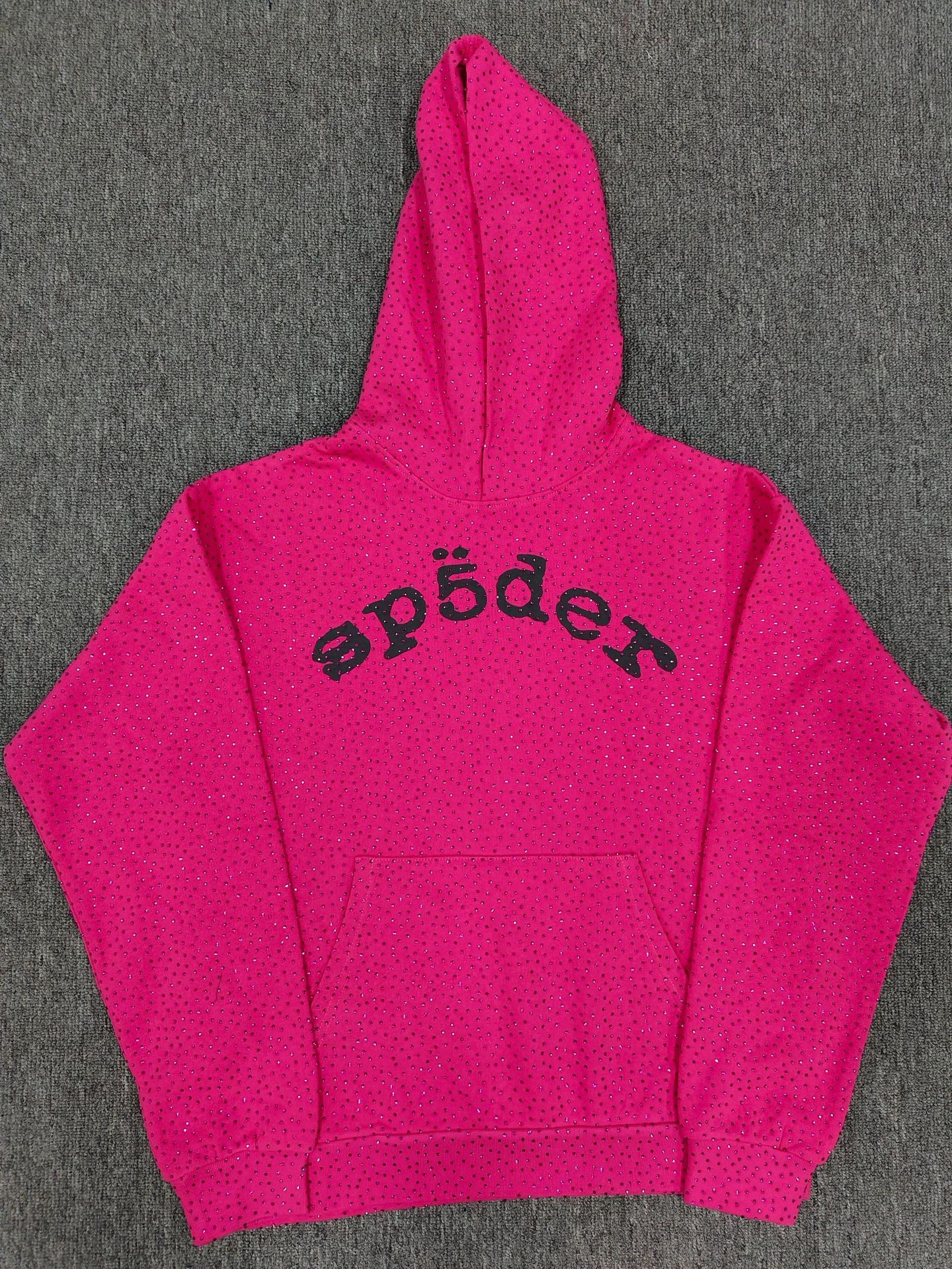 Spider hoodie with rhinestones - cnluxepick