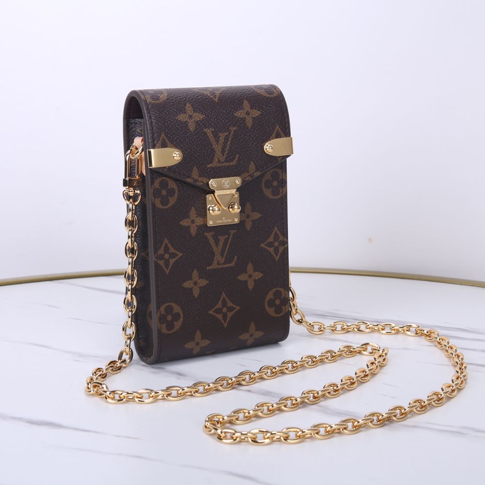 [Premium Quality] – Louis Vuitton Phone Pouch Métis Brown 6.7 Inches N00144