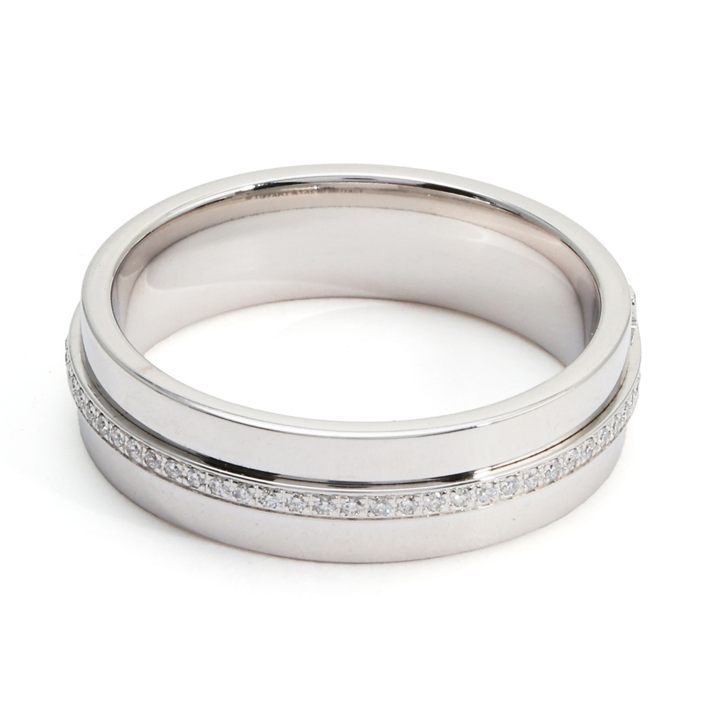 Tiffany & Co. Tiffany T Narrow Ring Wide 18K White Gold Diamond