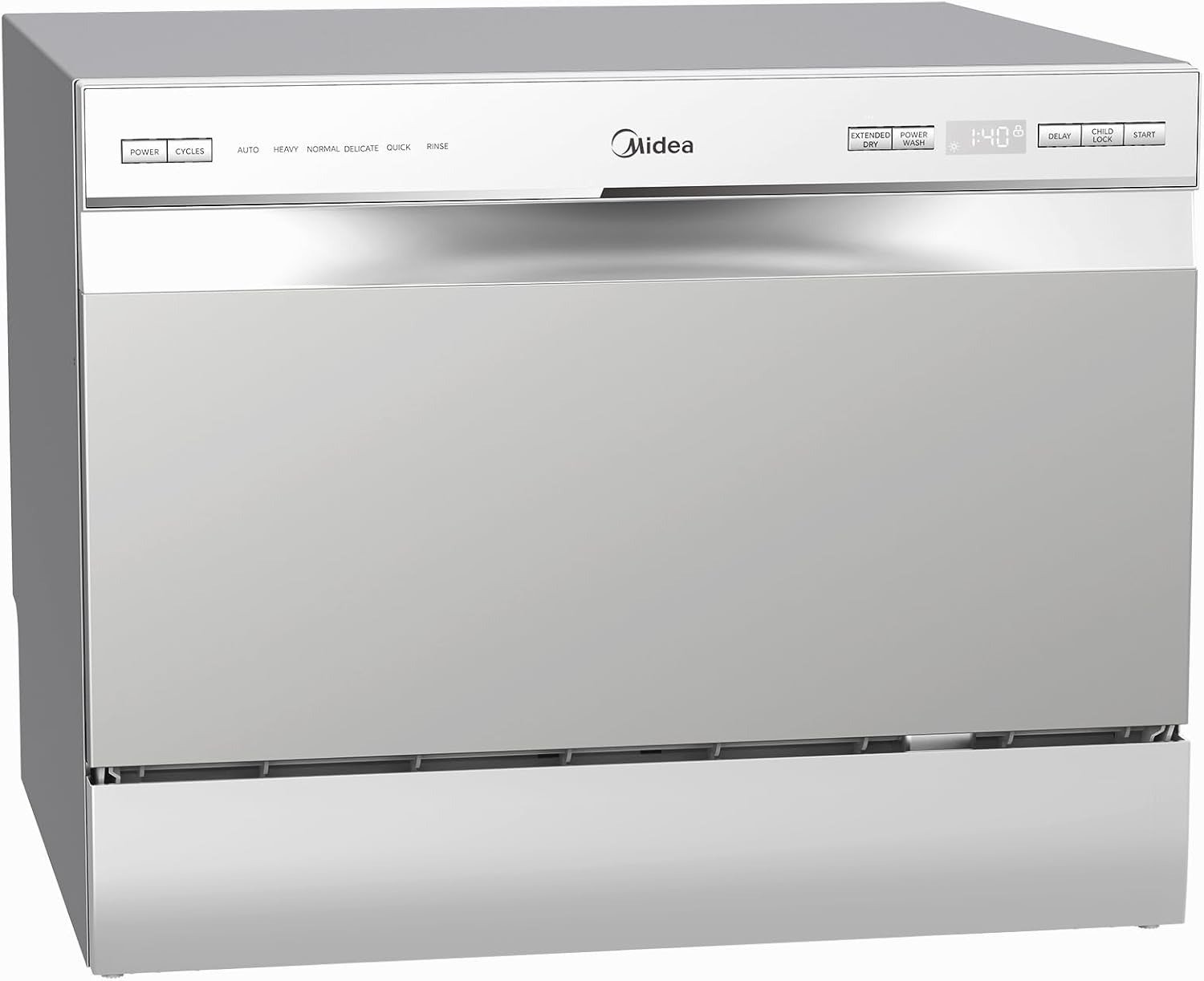 Countertop Dishwasher, 6 Place Settings & 6+2 Washing Cycles Portable Dishwashers, RV & Apartment, Silver