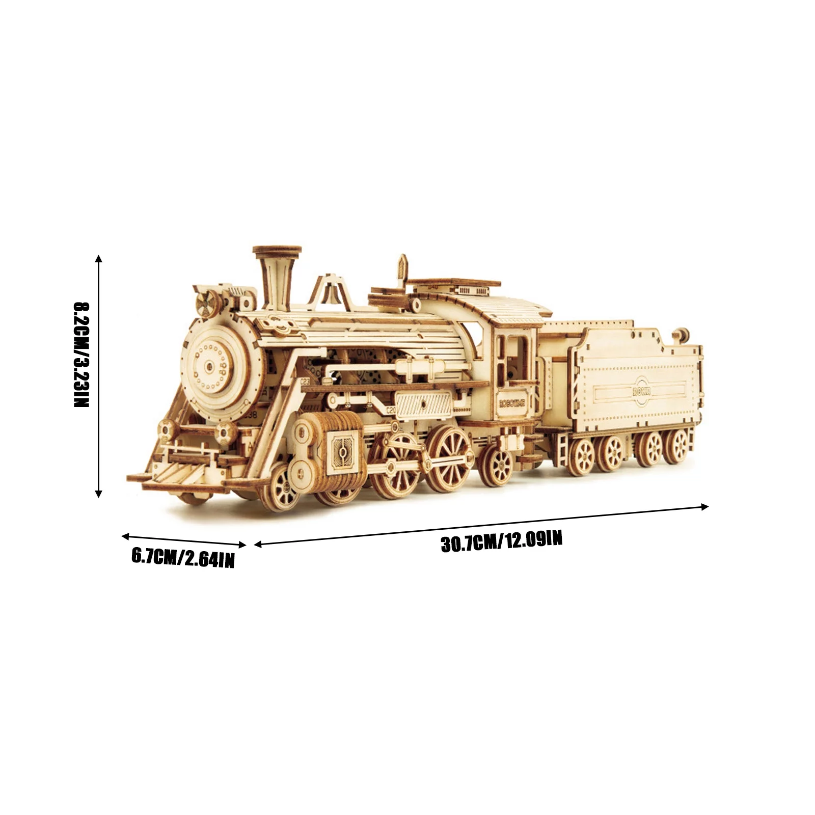 Wooden Train Kits Toy Wooden 3D Puzzles Model Building Kits for Adults to Build,Educational Brain Teaser Assembly Model,for Teens & Kids Ages 8-10