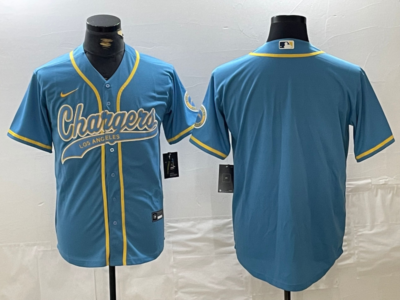 Men's Los Angeles Chargers Powder Blue Blank Jersey