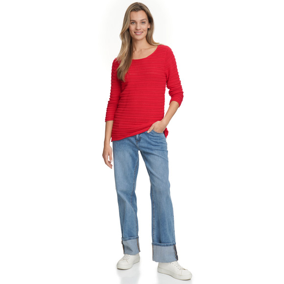 Gina Benotti Damen Strickpullover mit Ajourmuster