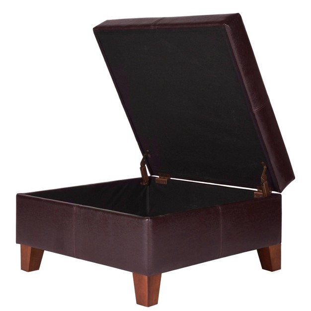 Luxury Large Square Storage Ottoman Homepop