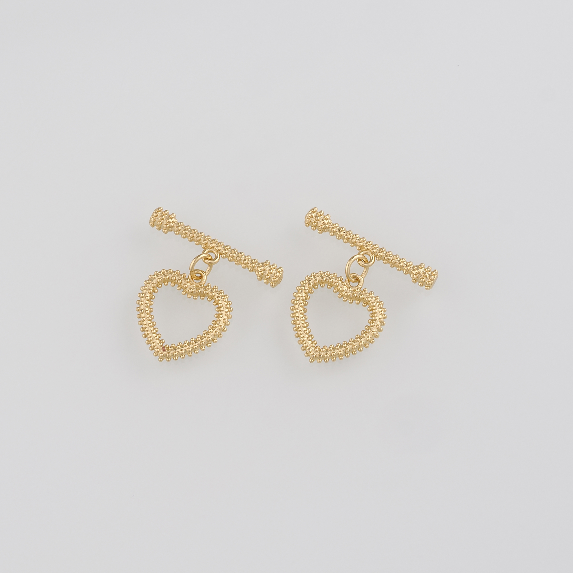 18K Gold Filled OT Clasp,Heart OT Clasp Bracelet Necklace for DIY Jewelry Finding Necklace Bracelet