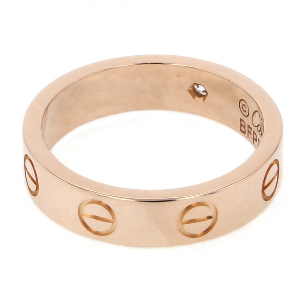 Cartier Love Ring 18K Rose Gold Diamond