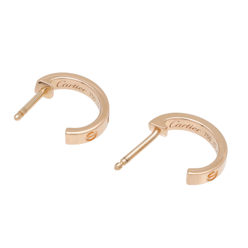 Cartier Love Hoop Sm Earrings 18K Rose Gold B8029000