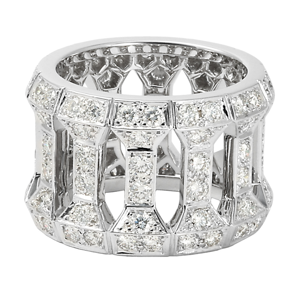 Cartier Antalya 18k White Gold Ring Diamond