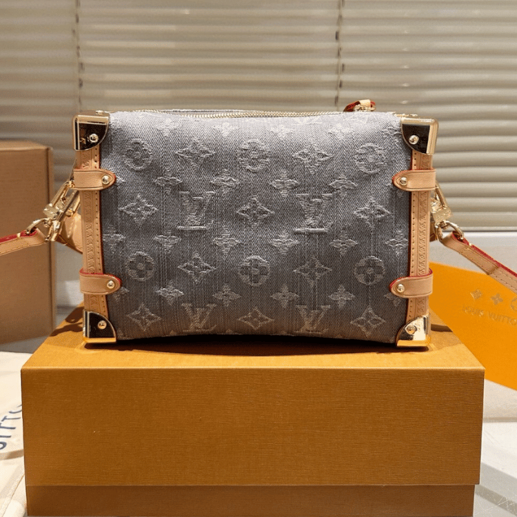 Louis Vuitton Side Trunk Guxiaoling Soft Box Denim Grey 9.4 Inches M13285